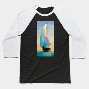 Sailboat in the sea Baseball T-Shirt